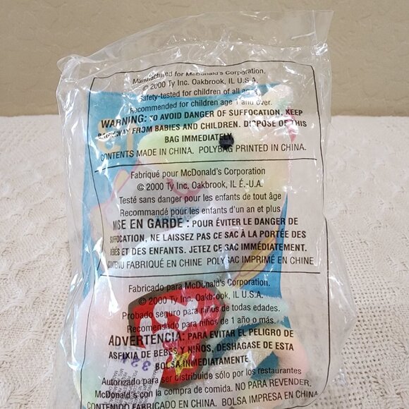 2000 TY TEENIE BEANIE BABIES McDonalds Happy Meal NEON THE SEAHORSE #13 NIP Plus - Picture 3 of 6